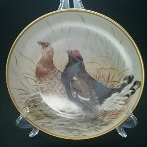 Black Grouse Franklin Porcelain Collectable Plate